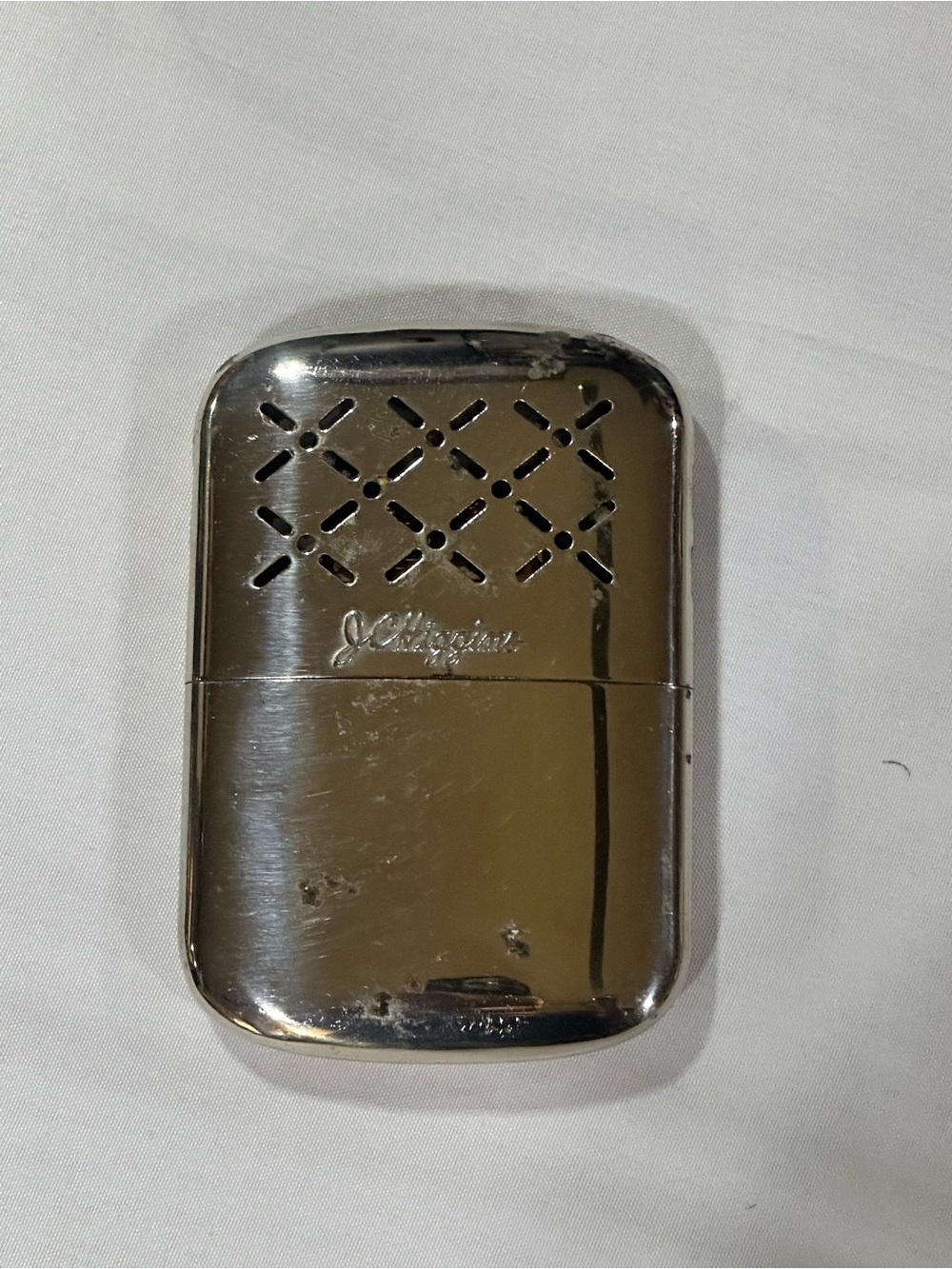 Vintage J.C. Higgins Sears Metal Pocket Hand Warmer Made in Japan